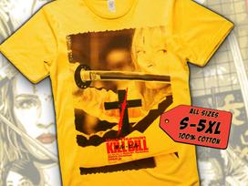 Kill Bill V25 T-Shirt Vintage YELLOW T-Shirt DTG Digital Print Sizes S M L XL 2XL 3XL 4XL 5XL 3XL