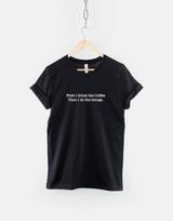 Coffee Lover Graphic Tee: Caffeine Mindset, Ring Spun Cotton Shirt S