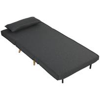 Išskleidžiamas fotelis lova, 3-in-1 reguliuojamas, 120 kg, pilkas