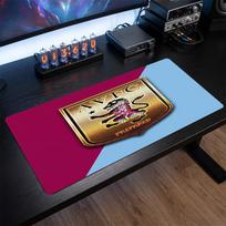 Aston Villa Football Print Large Mouse Pad, Anti-Slip Extended Gaming Desk Mat for Office Home 30cmx60cm（11.8x23.6inch）