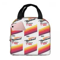 Retro VHS Tape Vaporwave Aesthetic Insulated Lunch Bag for Women Kids Portable Food Boxes Thermal Lunch Box Tote One Size