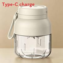 Type-c Juice Blender Portable Rechargeable Fruit Juicer With Fast Extraction For Home Use White 600ML