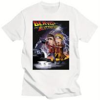 Beavis And ButtHead X Back To The Future TShirt Unisexs And Unisexs Clothing Graphic Short Sleeve Shirt Unisex Unisex AllSeason 4XL