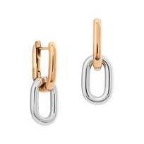 Daniel Wellington Link Series Two-tone Design 316L Stainless Steel Earrings Women's Rose Gold DW00401980 auksas