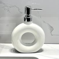 Creative Ceramic Hand Sanitizer Bottle High-End High-Appearance Lotion Dispenser Empty Pump Bottle for Bathroom Shower Gel
