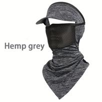 Summer Full Face Mask Breathable Anti-UV Neck Flap Wide Brim Cycling Bandana Outdoor Sport Fishing Hiking Sunscreen Ice Silk Cap