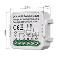 Tuya Smart Switch WiFi, Compatible with Google Home Alexa, Smart Wall Light Switch No Hub Needed 39.2*39.2*18mm&Universal Standard balta