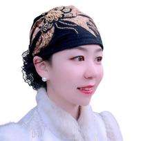 Fastener Breathable Eco-Friendly Polyester-Cotton Muslim Headscarf Bonnet Plain Neck Head Shawls Women's Turban Islam Hat Free size plytų raudona spalva