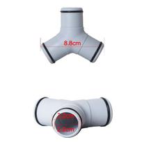 Baseino žarnos adapteris 32 mm trišakis didelio stiprumo ABS jungtis Tinka lauko kiemo baseino naudojimui pilka spalva