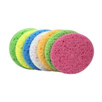 Cosmetic Puff Exfoliator Massage Brush Cleansing Tool Face Cleaning Sponge Pad Wood Pulp Sponge 10pcs random