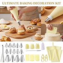29-Piece Piping Tips Set with Bags and Icing Nozzles for and Baking One Size geltona