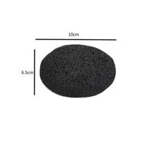 Black Volcano Stone Foot Buffer Elliptical Callus Remover For Home Pedicure