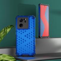 KEYSION smūgiams atsparus šarvų dėklas, skirtas Xiaomi 13T Pro 5G minkštas silikonas + kompiuteris permatomas korinis telefono dangtelis, skirtas Redmi K60 Ultra for Xiaomi 13T mėlyna