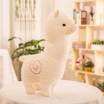 28CM Miela Alpakos Pliušinė Iškamša Minkšti Žaislai Lėlė Pagalvė 6 Spalvos Gyvūnas Kawaii Namų Dekoracija Lova Žaislas Vaikams Gimtadienio Dovana 28CM balta