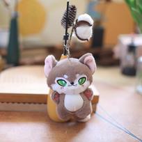 Cute Little Fox Pendant Plush Toy Doll Little Wolf Schoolbag Hanging Decoration Keychain Doll Doll 12 cm