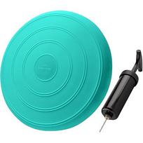 Pusiausvyros pagalve Everest Fitness, ortopedine, pripuciama, su pompa, Ø33 cm, turkio spalvos