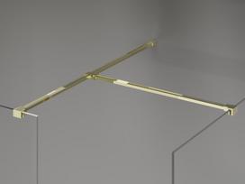 Mexen Kioto-X dušo sienelė Walk-in 110 x 90 cm, skaidri, 10 mm, auksinė - 800-110-202-50-00-090-X