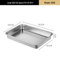 ZISIZ Thick Stainless Steel Rectangular Multi-purpose Pan