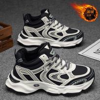 Winter fleece high-top sports shoes, thickened soles, warm cotton shoes, casual dad shoes 39