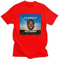 Custom Kanye West Meme T Shirt for Men 100 Cotton Tshirt Tees Short Sleeves Tshirt Clothing S