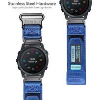 22 26mm Nailoninis Taktinis dirželis GARMIN FENIX8 7 7X PRO 6 6X Minkštas dėvėjimuisi atsparus korpuso dirželis 965 Instinctive QuickFit apyrankei Garmin Fenix 8 47MM mėlyna