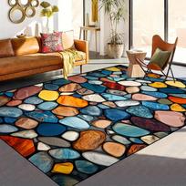 Non-Slip Washable Indoor Outdoor Floor Rug Waterproof Area Carpet for Entryway Living Room Bedroom Patio Garden Home Decor 40x60cm