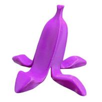 3D Printed Banana Phone Holder Fruit Shape Mobile Portable Lightweight Universal Phone Desk Stand Home Office violetinė