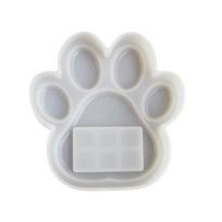 Personalized Pet Pawprint Display Mold Easy to Use Pet Pawprint Mold Convenient Pet Frame Mold for Display or Gifting 1 white