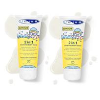 Antichlorinis dušo želė ir šampūnas Triswim 2 in 1, 2x200ml