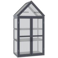 Mini šiltnamis su 3 lentynomis ir atverčiamu stogu 70.5x42x132cm 1 vnt