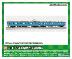 Greenmax N Gauge JR 103 Series Kansai Type Kumoha 102 Early Model Sky Blue Unassembled Kit 1274C Railway Model Train 103/Moha 2-Car