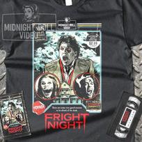 Fright Night 1985 VHS Tribute Shirt – Jerry Dandridge Retro Vampire Horror Tee S