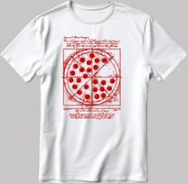 Black and White Pizza Slice Figures , Short Sleeve White-Black Men's / Women's T-Shirt E020 S