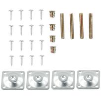 Set Of 4 Leg Fixing Mounting Plates Brackets Level Plates With M8 Metal Wood