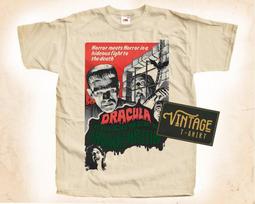 Prisoner of Frankenstein Dracula T-Shirt Tee Natural Vintage Cotton Movie Poster All Sizes S M L XL 2X 3X 4X 5X 4XL