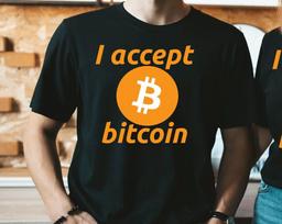 I Accept Bitcoin - Unisex T-Shirt 2XL