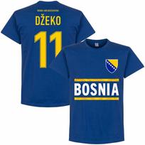 Bosnia Dzeko 11 Soccer Jersey, Royal Blue Football Fan Shirt L