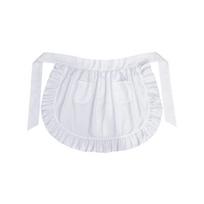 Lace Trim Half Apron Cosplay Lolita Bonnet Hat Simple Maid Apron Hat Set  Man Woman Apron Style B