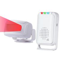 Durable PIR Motion Detection Doorbell Light Reminder Ring Portable ABS Home Security System 10m Detection Range Multiple (White,English&Door) balta
