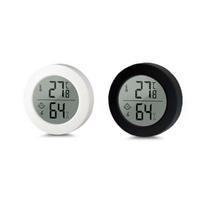 LCD Digital Thermometer Hygrometer Fridge Freezer Temperature Humidity Sensor High Accuracy Surface Mount Celsius Fahrenheit Black (without battery)
