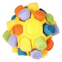 Eco-Friendly Dog Snuffle Ball Shaker Fleece Interactive Puzzle Toys Encourage Natural Foraging Skills Slow Feeder (as the picture,14*14CM)