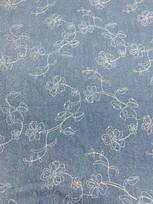 Retro Literary Stly Su Zhi Teng Hua Denim Embroidery Beads Casual Wear Denim Skirt Shoe and Hat Materials