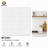 Premium Resin Mosaic Peel and Stick Wall Tiles Waterproof Glossy Backsplash Stickers for Kitchen Bathroom DIY