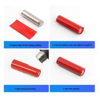 18650/21700/26650 Battery PVC Heat Shrink Sleeve - Protective Film Tube 18650 Bright Red (20 pcs)