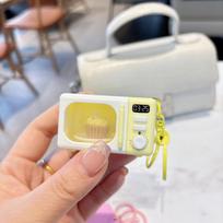 Creative Microwave Oven Keychain With Light Kawaii Oven Backpack Pendant Keyring Charm Handbag Car Pendant Keyfob Jewelry Gifts A1