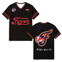 Indiana Fevers Futbolo Marškinėliai Madingi Vasariniai Sportiniai Greitai Džiūstantys T-shirt Kvėpuojantys Trumpomis Rankovėmis Unisex Laisvi Aukštos Gatvės Streetwear 6XL black