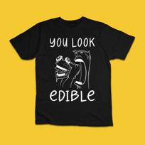 Funny You Look Edible Monster Burger Graphic T-Shirt 4XL