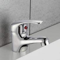 Modern Single-Hole Deck Mounted Bathroom Cheap Mixers Taps Ceramic Valve Core Single-Handle Metered Design Polished Finish (as the picture,Chrome)