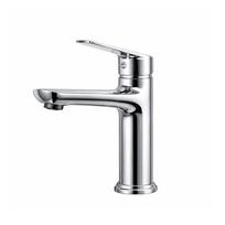 Custom Brass Chrome Basin Tap With Thick Body Water Mixers Ceramic Valve Core Aerator for Washbasin Vanity Faucets for Bathroom (Light Grey,Polished) šviesiai pilka spalva