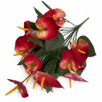 Multicolor Simulation Anthurium Flower Cloth Petals Decoration Flower Faux Flower  Wedding Ornament S-Pink